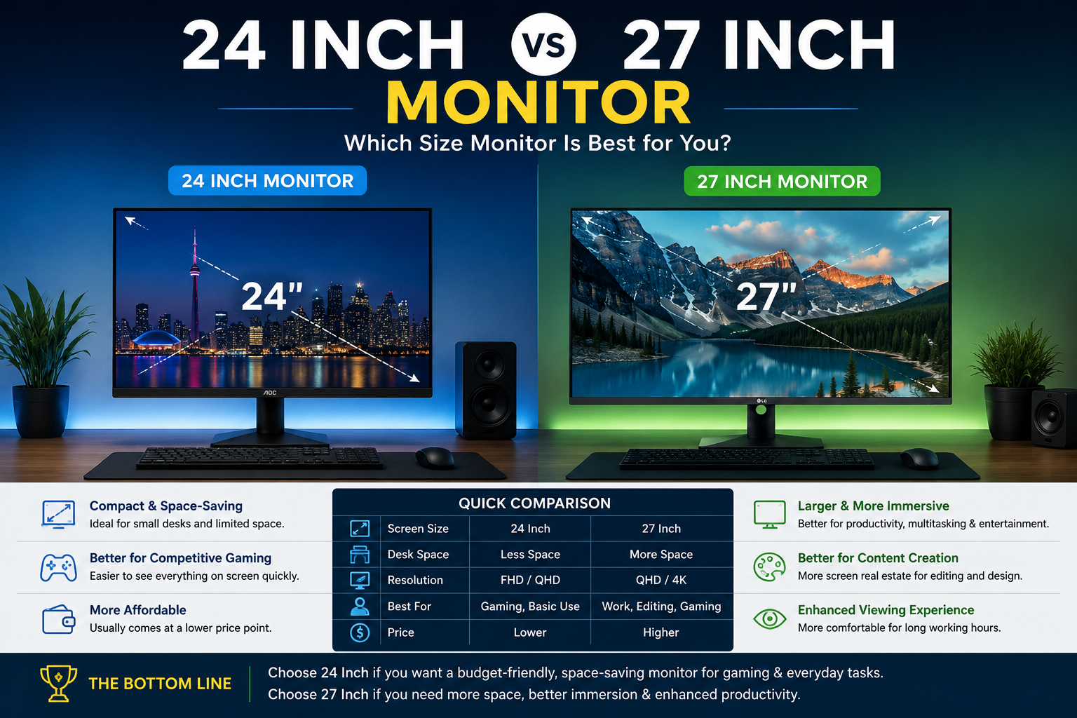 24-Inch vs. 27-Inch Monitor