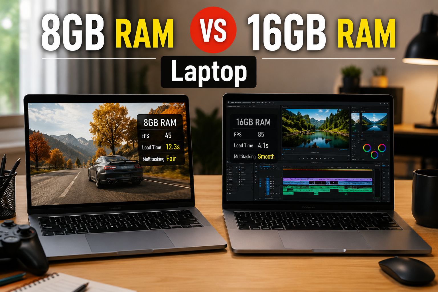 8GB RAM vs 16GB RAM Laptop