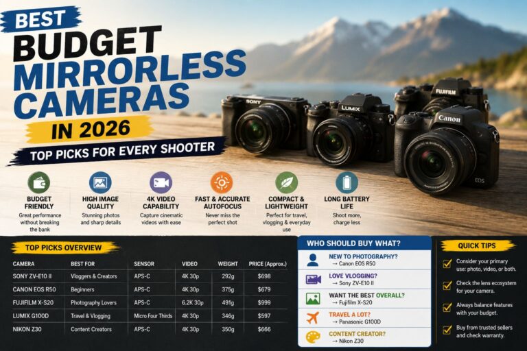 Best Budget Mirrorless Cameras in 2026