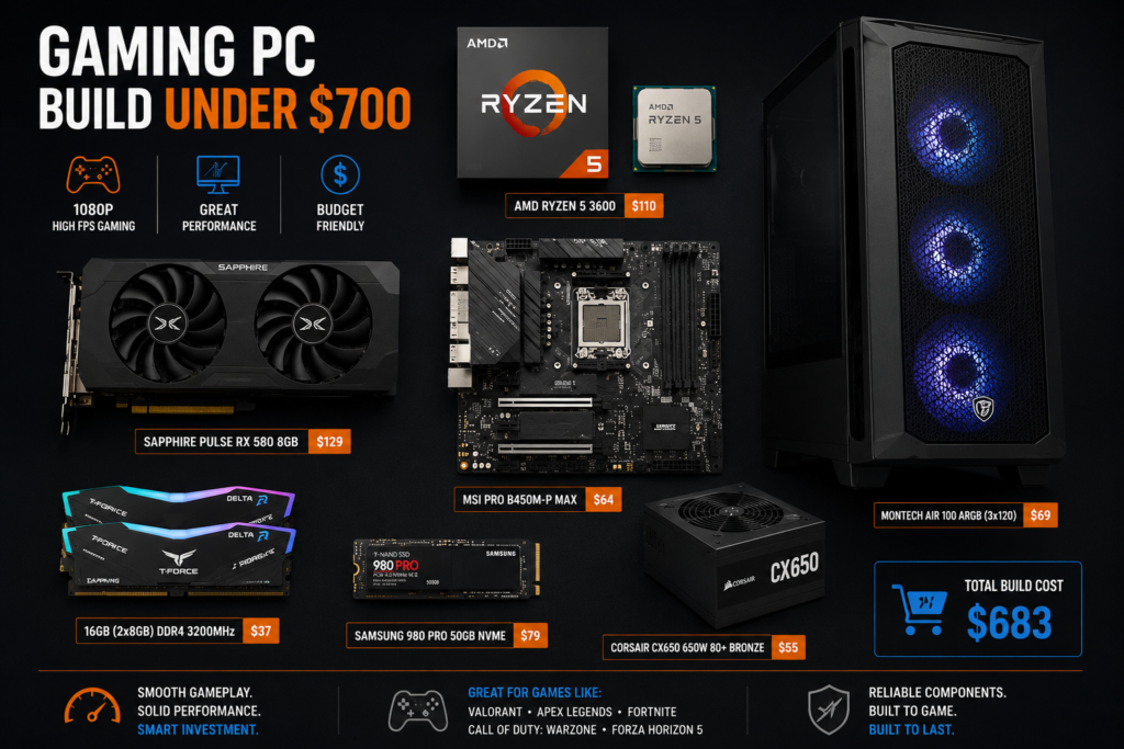 Best Gaming PC Build Under $700