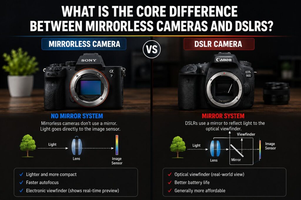 Mirrorless Camera vs DSLR